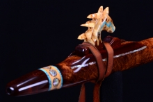 Brazilian Rosewood Burl Native American Flute, Minor, Mid F#-4, #I28I